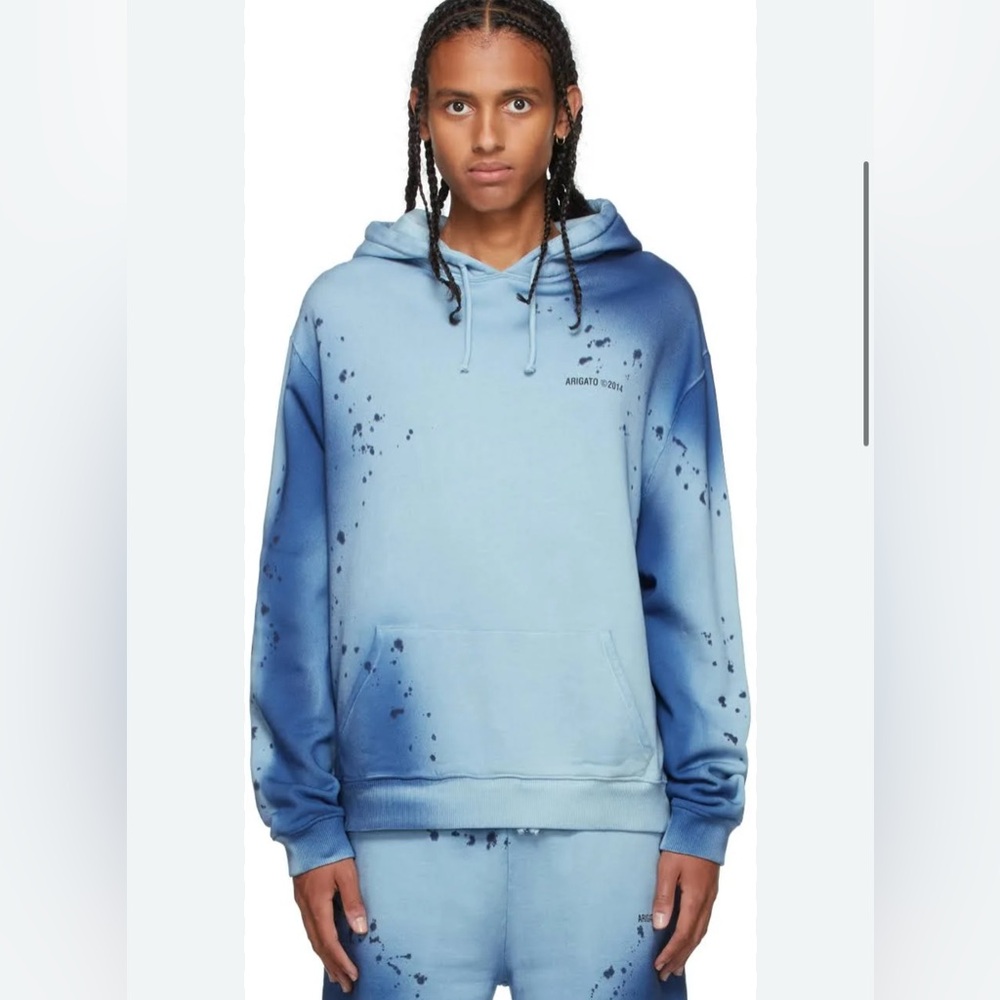 Axel Arigato SSENSE Exclusive Blue Spray London Hoodie size L